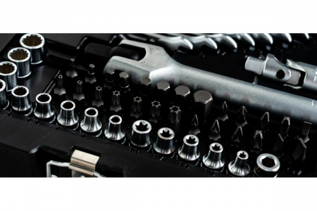 FORCE Набор инструмента 1/4"&3/8"&1/2" 12-гран. головки 4-32 мм, E4-E20, 142 пр