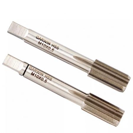 GARWIN INDUSTRIAL Метчики ручные Mf10x0.5, DIN 2181, HSS, 6H, комплект из 2 штук