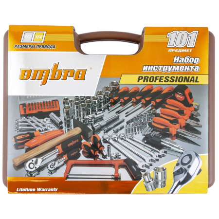 OMBRA Набор инструмента универсальный 1/4", 1/2"DR, 101 предмет