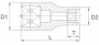 Licota Головка торцевая 1/4" E5