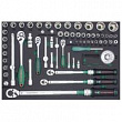 JONNESWAY Набор дин. ключей и торц.головок 1/4"DR 2-10 Нм, 3/8"DR 10-60Нм , 1/2"DR 40-200 Hм, 66 пр.