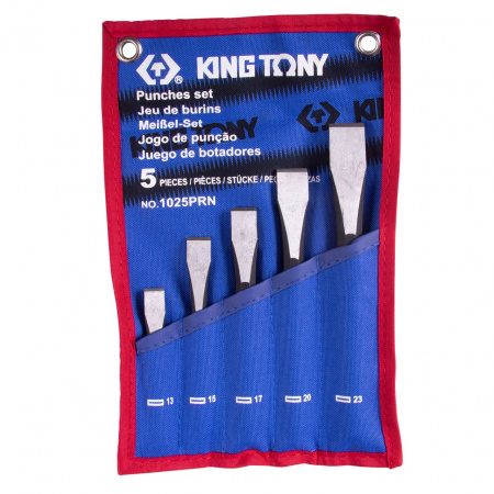KING TONY Набор зубил, чехол из теторона, 5 предметов