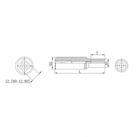 Thorvik Головка торцевая глубокая 3/8" DR, 14 мм