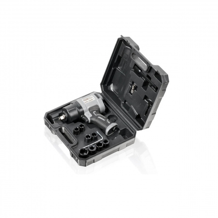 KraftWell Гайковерт пневматический ударный 1/2" с комплектом ударных головок, 1500 Нм