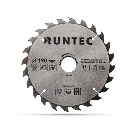 RUNTEC Диск пильный по дереву (190х30 мм 24T)