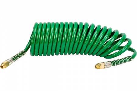 ROCKFORCE Шланг витой полиуретановый 12 х 18мм х 15м с резьбовыми наконечн. резьба 1/2"
