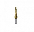 RUKO RK-101050-5T Сверло ступенчатое 4,0-12,0 мм, 5 ступеней, HSS, 118°, HZ, TiN, со спиралевидной к