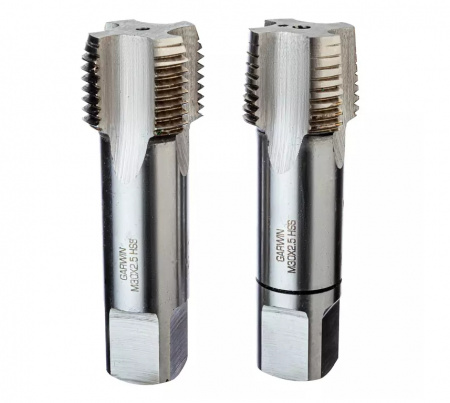 GARWIN INDUSTRIAL Метчики ручные Mf30x2.5, DIN 2181, HSS, 6H, комплект из 2 штук