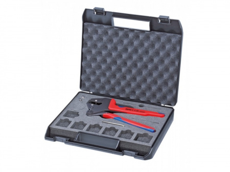 Knipex Пресс-клещи, системные, двухкомпонентные ручки, в пластиковом кейсе, 200 мм