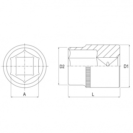 JONNESWAY Головка торцевая 3/8"DR, 10 мм