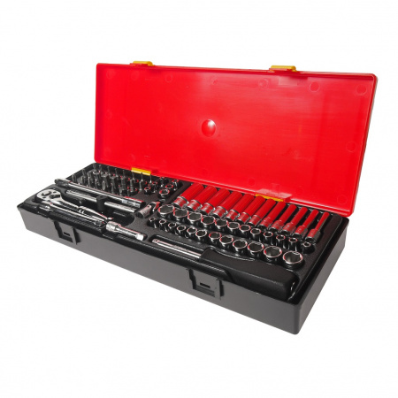 JTC Набор головок торцевых 1/4" 6-ти гранных в кейсе 73 предмета