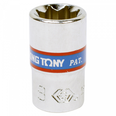 KING TONY Головка торцевая восьмигранная 1/4", 8 мм