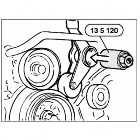 Licota Съемник шестерни ТНВД 2.5TDS VAG BMW Opel Omega