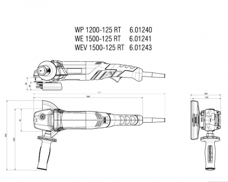 Metabo Угловая шлифмашина WEV 1500-125 RT