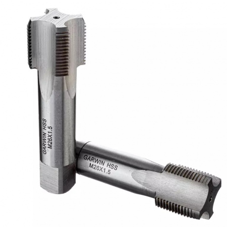 GARWIN INDUSTRIAL Метчики ручные Mf26x1.5, DIN 2181, HSS, 6H, комплект из 2 штук