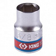 KING TONY Головка торцевая стандартная шестигранная 3/8", 3/8", дюймовая