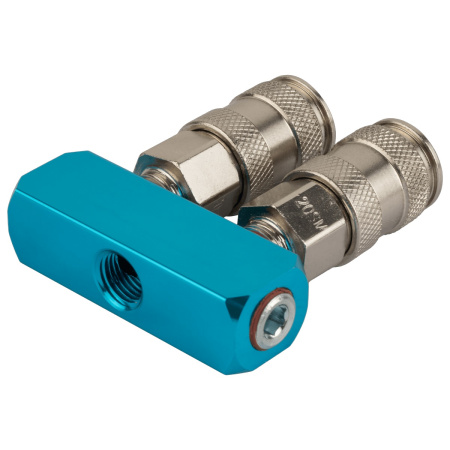 HARRISON Прямой разветвитель с двумя БРС, 1/4"-1/4", три входа
