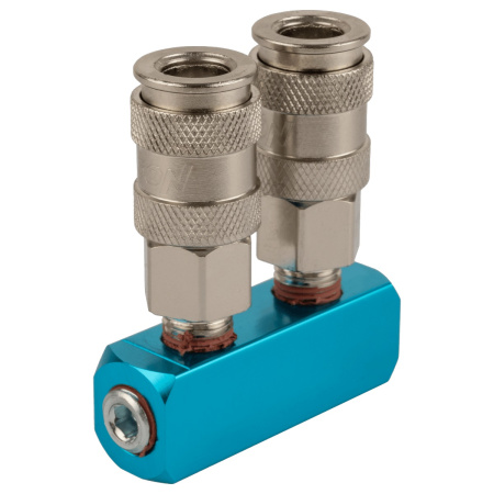 HARRISON Прямой разветвитель с двумя БРС, 1/4"-1/4", три входа