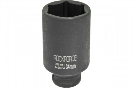 ROCKFORCE Головка торцевая 34 мм 1/2" 6-гранная ударная удлиненная L=80 мм 