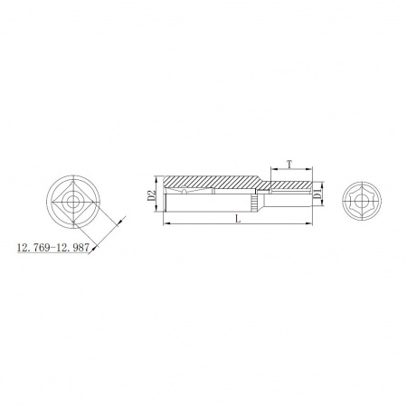 Thorvik Головка торцевая глубокая 12-гранная 1/2"DR, 24 мм, длина 78 мм