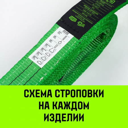 Строп грузоподъемный текстильный петлевой (СТП) HITCH LS1050, 1000 кг, 5.0 м