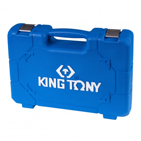 KING TONY Гайковерт пневматический ударный 1/2", 881 Нм, с комплектом головок, 17 предметов