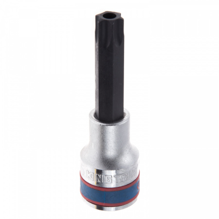KING TONY Насадка (бита) торцевая 1/2", TORX, T55, L = 80 мм, с отверстием