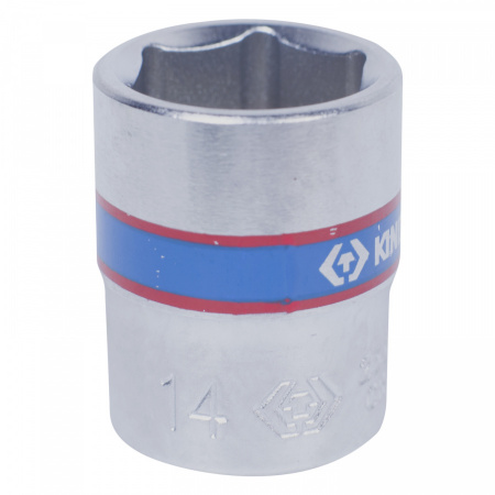 KING TONY Головка торцевая стандартная шестигранная 1/4", 14 мм