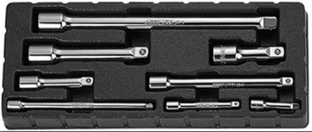 JONNESWAY Набор удлинителей 1/4", 3/8", 1/2"DR, 50-250 мм, 8 предметов