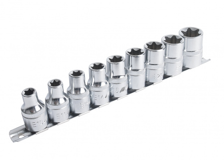 JTC Набор головок торцевых 1/2" TORX Е10-Е24 9 предметов 
