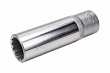 FORCE Головка торцевая 17 мм 1/2" 12-гранная глубокая L77 мм 