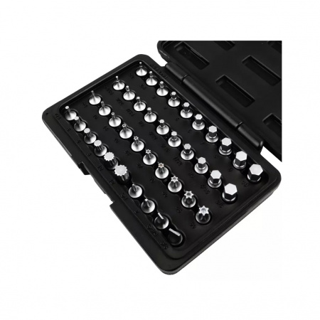 Licota Набор головок коротких 1/4" HEX, PH, SL, SPLINE, TORX (с отверстием), 40 предметов
