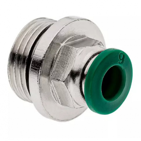 GARWIN PRO Фитинг цанговый М3/8" 6 мм, с уплотнением, пластм. корпус