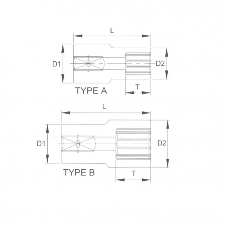 Licota Головка торцевая 1/2" (12,7 мм), 19 мм, Spline, длина 38 мм