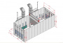 KraftWell KRW1254-TMG Покрасочная камера 12 х 5 х 4 м., 60 000 м3/ч