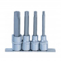 FORCE Набор вставок TORX 1/2"DR удлиненных (T40-T70) 4 пр.