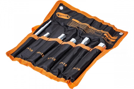 АВТОДЕЛО Набор ключи торцевые 8-19 мм с воротком 6 предметов в чехле