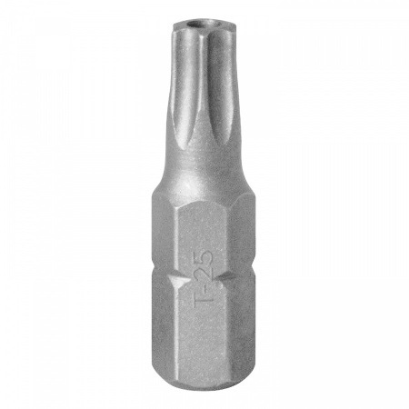 KING TONY Вставка (бита) торцевая 1/4", TORX, T25, L = 25, с отверстием 102525U