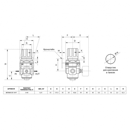GARWIN PRO Регулятор давления с манометром 1/4"