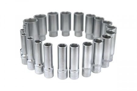 FORCE Головка торцевая глубокая 1/2" 12-гранная, 28 мм, длина 77 мм