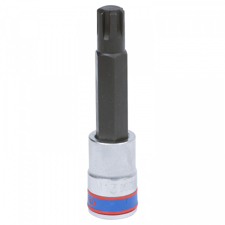 KING TONY Насадка (бита) торцевая 1/2", RIBE, M13, L = 100 мм