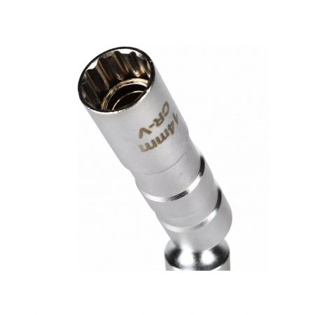 GARWIN PRO Головка торцевая глубокая шарнирная свечная 3/8", 12-гранная, 14 мм